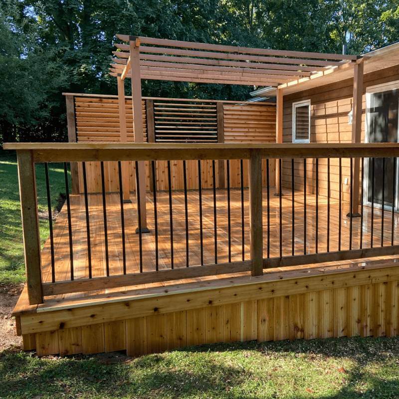 Cedar Deck With Louvers